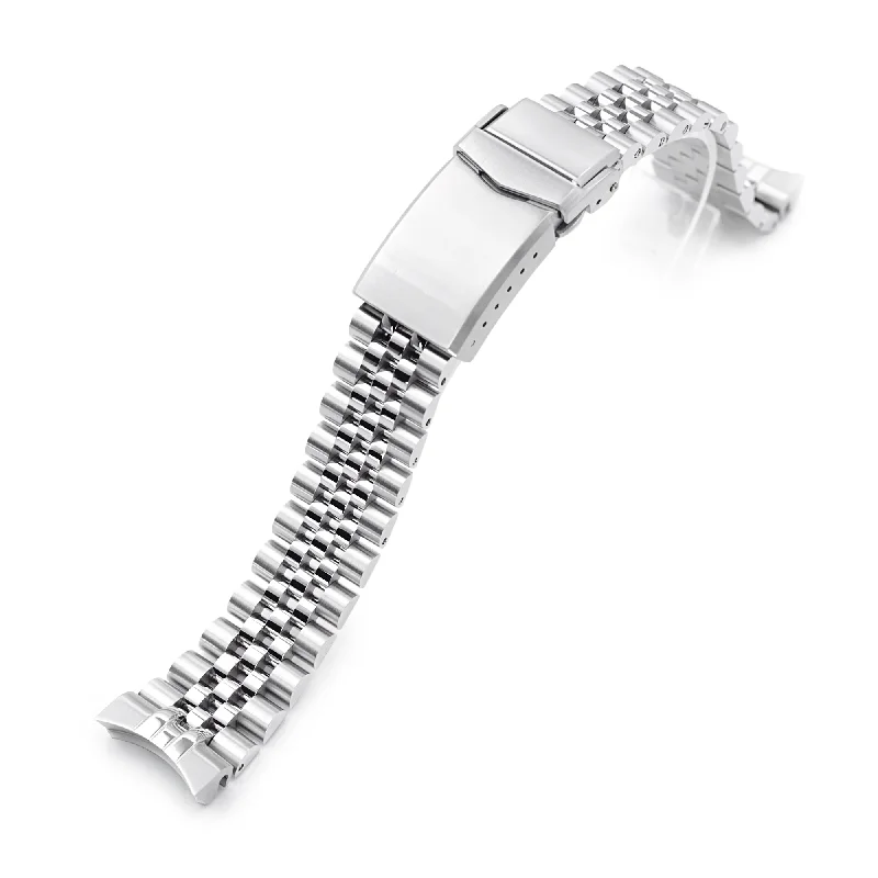 Men's Seiko Presage Watches-19mm Super-JUB II Watch Band for Grand Seiko 44GS SBGJ235 SBGJ201 SBGJ203, Stainless Steel - Brushed with Polished Center, V-Diver Clasp
