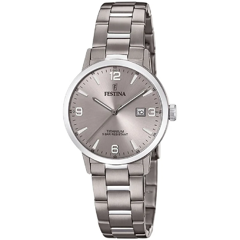 Men's Limited Edition Style Dress Watches for Collectors-Festina Casual Ladies Titanium Watch F20436/2