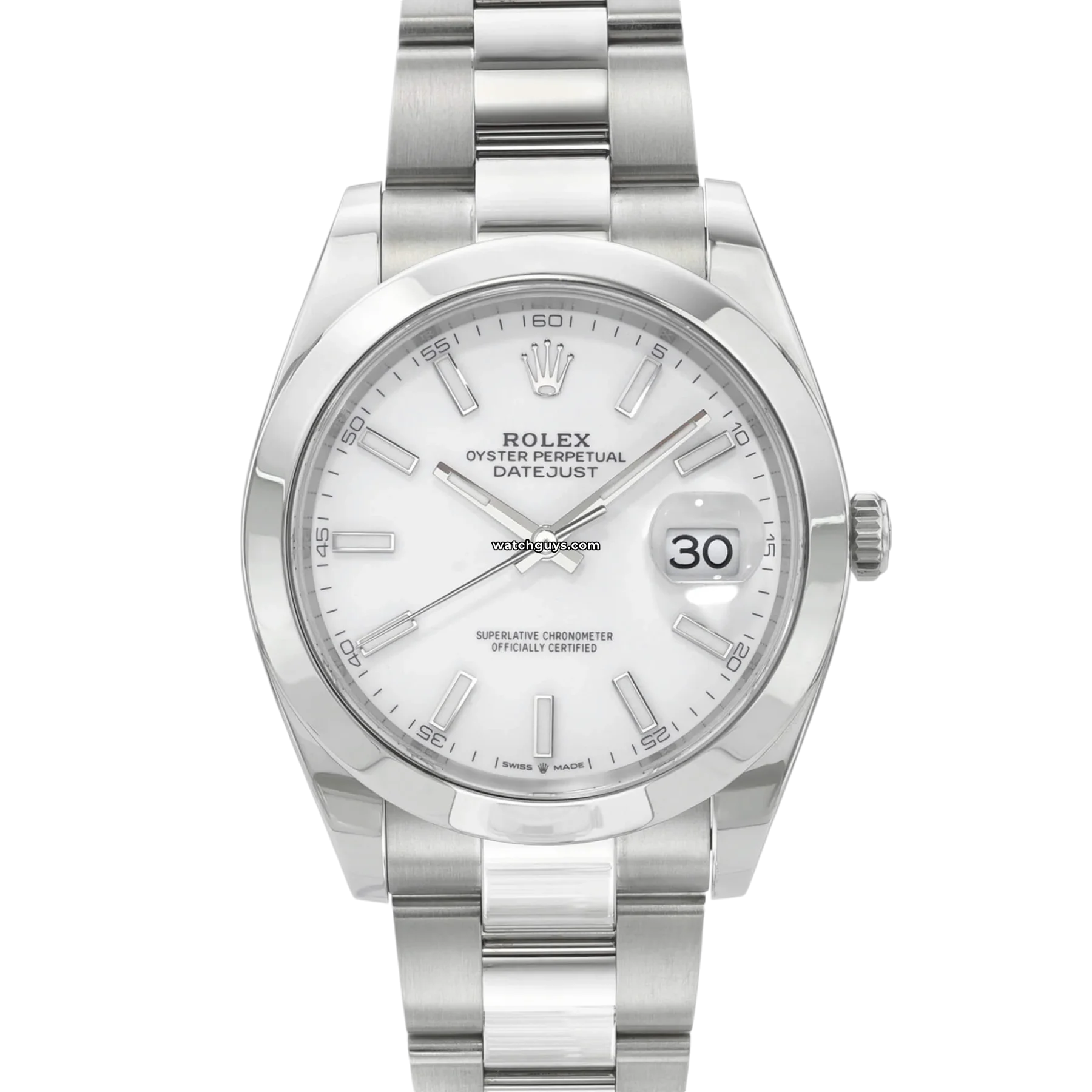 Women's Rolex Night Out Style Watches-Rolex Datejust 126300 White