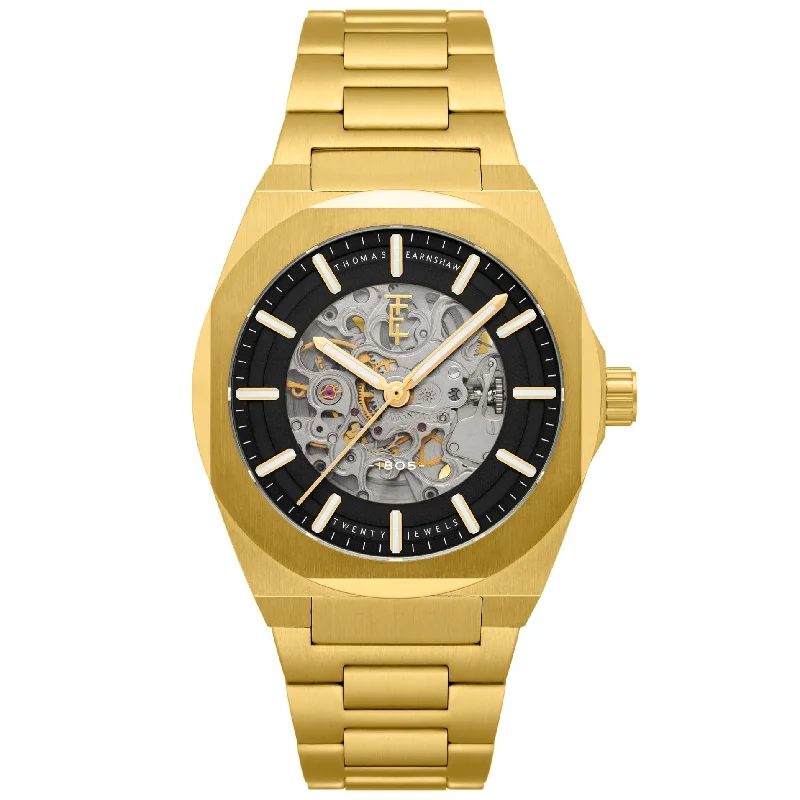 Men's Solar Powered Design Dress Watches for Eco-Friendly Options-Thomas Earnshaw Fowler Skeleton Automatic Watch ES-8263-AA