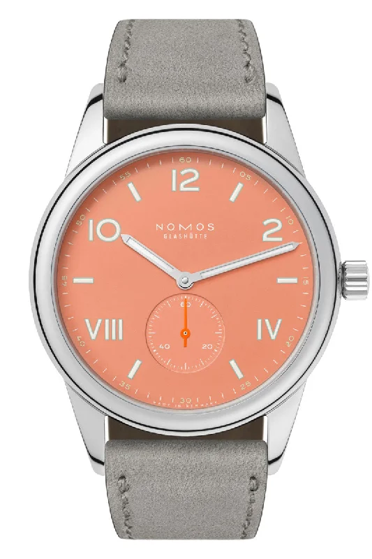 Men's Modern Style Dress Watches for Contemporary Look-Nomos Glashütte Club Campus 38 Cream Coral 725