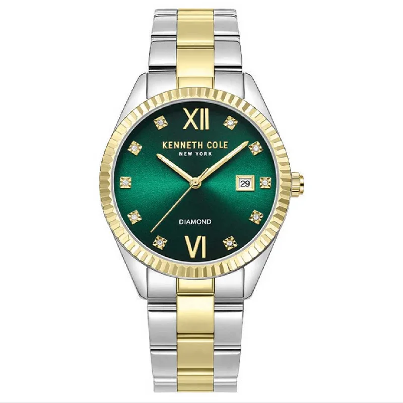 Men's Quartz Watches for Weather Monitoring-KENNETH COLE, MODERN CLASSIC DIAMOND