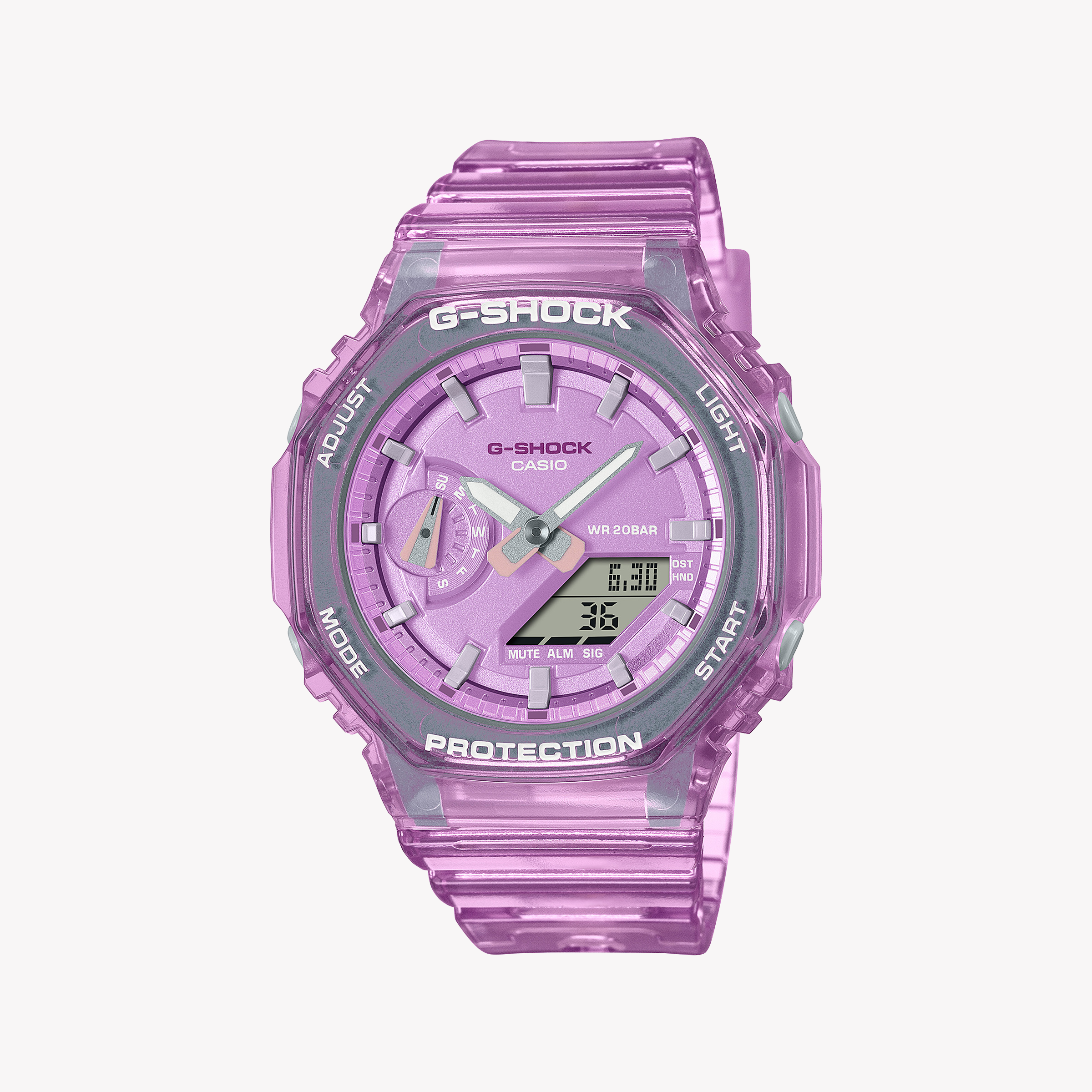 Men's Digital Watches for Workouts-G-SHOCK Women's Pink Resin Watch, Sporty Style | GMA-S2100SK-4ADR