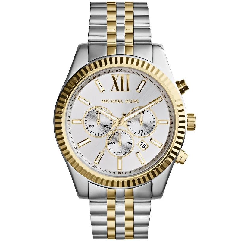 Men's Chronograph Watches for UV Protection-Michael Kors Men's MK8344 Lexington Chronograph Two-Tone Stainless Steel Watch