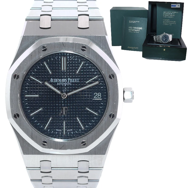 Audemars Piguet Minimalist Design Watches for Women-2016 PAPERS Audemars Piguet Royal Oak 15202 Blue Steel 15202ST.OO.1240ST.01
