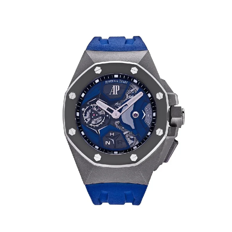 Men's Audemars Piguet German Made Watches-Audemars Piguet Royal Oak Concept 26589IO.OO.D030CA.01 Flying Tourbillon GMT Titanium
