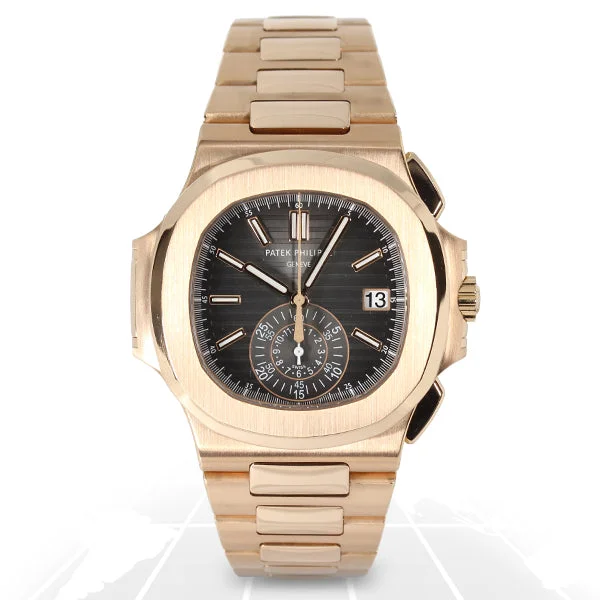 Men's Patek Philippe Watches with Heart Rate Monitoring-Patek Philippe Nautilus Chronograph 5980/1R-001