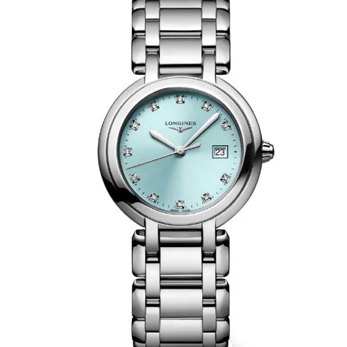 Women's Pilot Watches with GMT Function-Longines Primaluna Sunray blue dial Women 30 mm