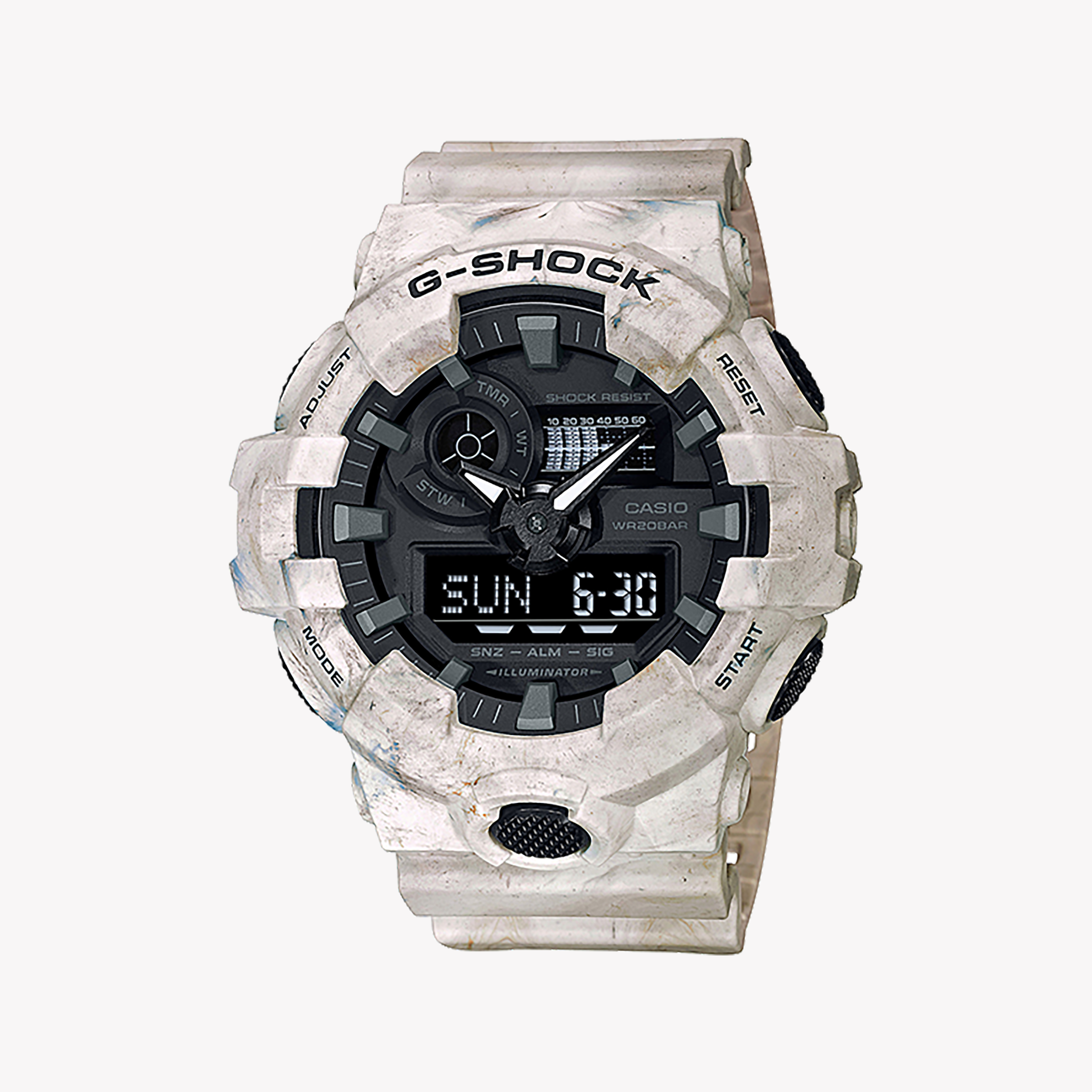 Men's Digital Watches for Birthday Gifts-CASIO G-SHOCK GA-700WM-5ADR - ADVENTURE READY WHITE RESIN MEN'S WATCH