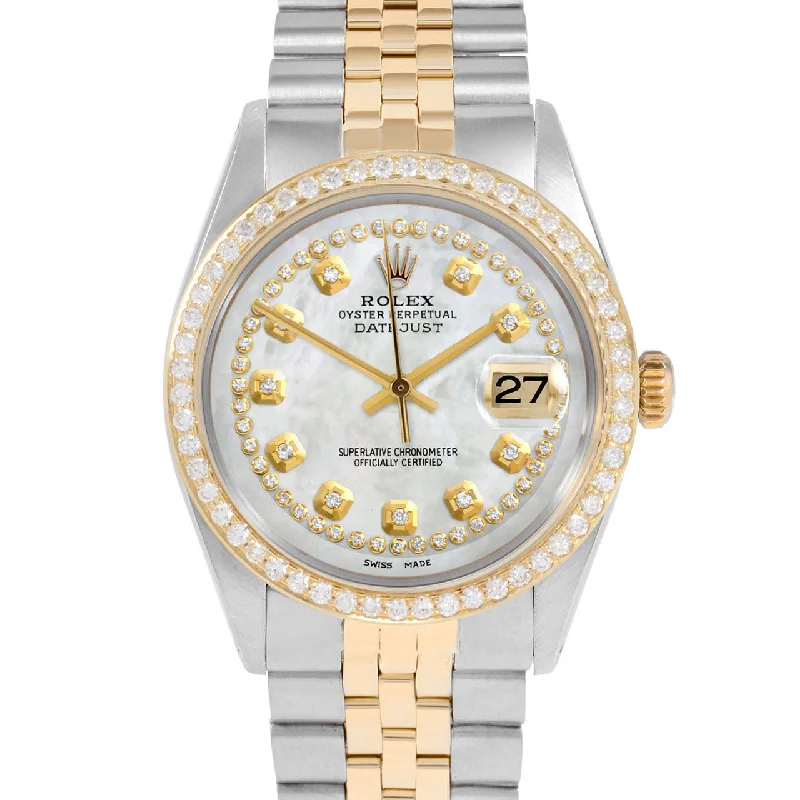 men's Rolex watches with pulsometer scale -​Rolex Datejust 36mm | 1601-TT-WMOP-STRD-BDS-JBL