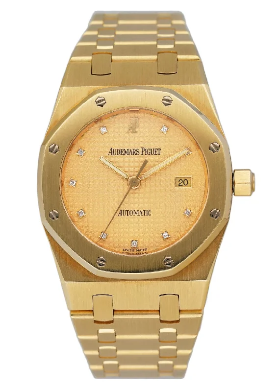 Men's Audemars Piguet Everyday Wear Watches-Audemars Piguet 15000BA Diamond 18K Yellow Gold Watch With Papers