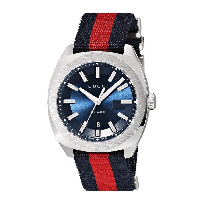 Men's Chronograph Watches for Orienteering-Gucci Men's YA142304 GG2570 Large Multi Nylon Watch