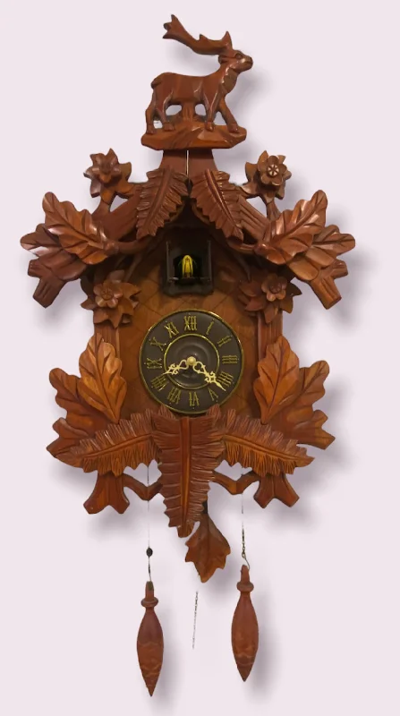 Radio Clocks for Wireless Synchronization-Classic Wooden Chalet Cuckoo Clock WSCC103