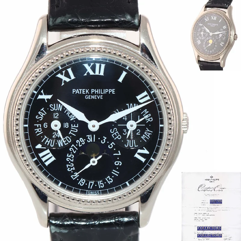Women's Patek Philippe Anniversary Style Watches-PAPER Patek Philippe PERPETUAL CALENDAR 5038G White Gold Grand Complicaton Watch
