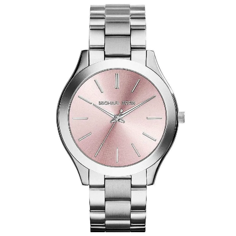 Women's Chronograph Watches with Pilot's Watch Design-Michael Kors Women's MK3380 Slim Runway Stainless Steel Watch
