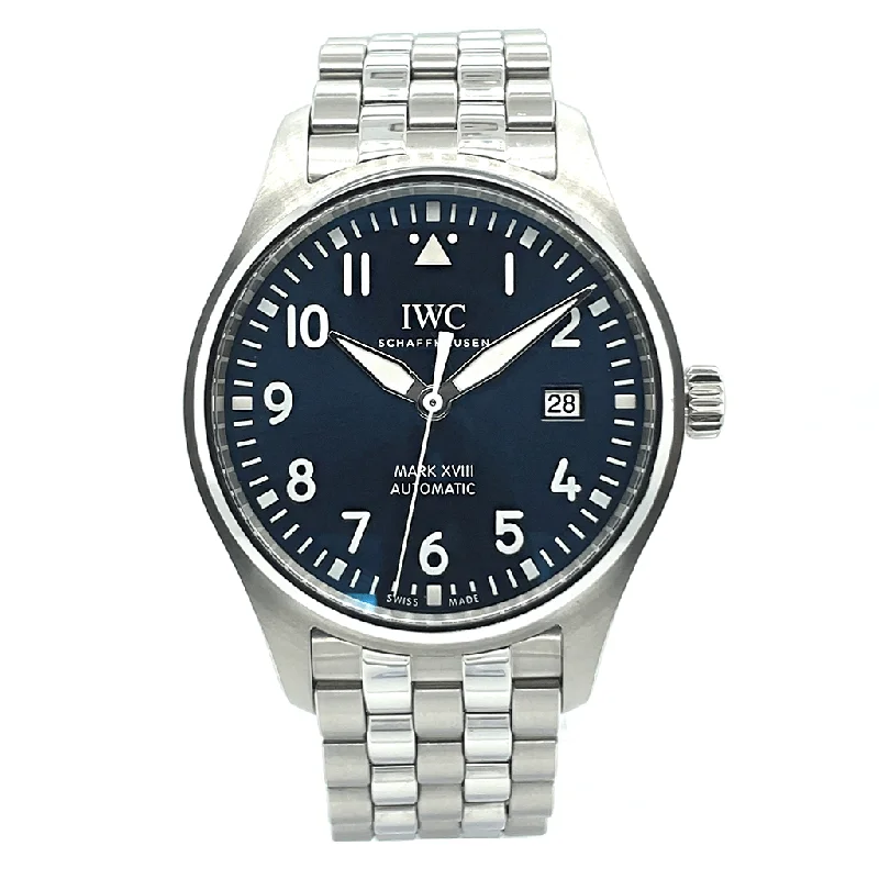Women's Pilot Watches for Modern Design-IWC Mark XVIII IW327014 Blue Dial - Certified Pre-Owned