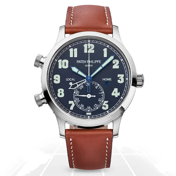 Men's Patek Philippe Watches for Retro Charm-Patek Philippe	Calatrava Pilot Travel Time	5524G-001
