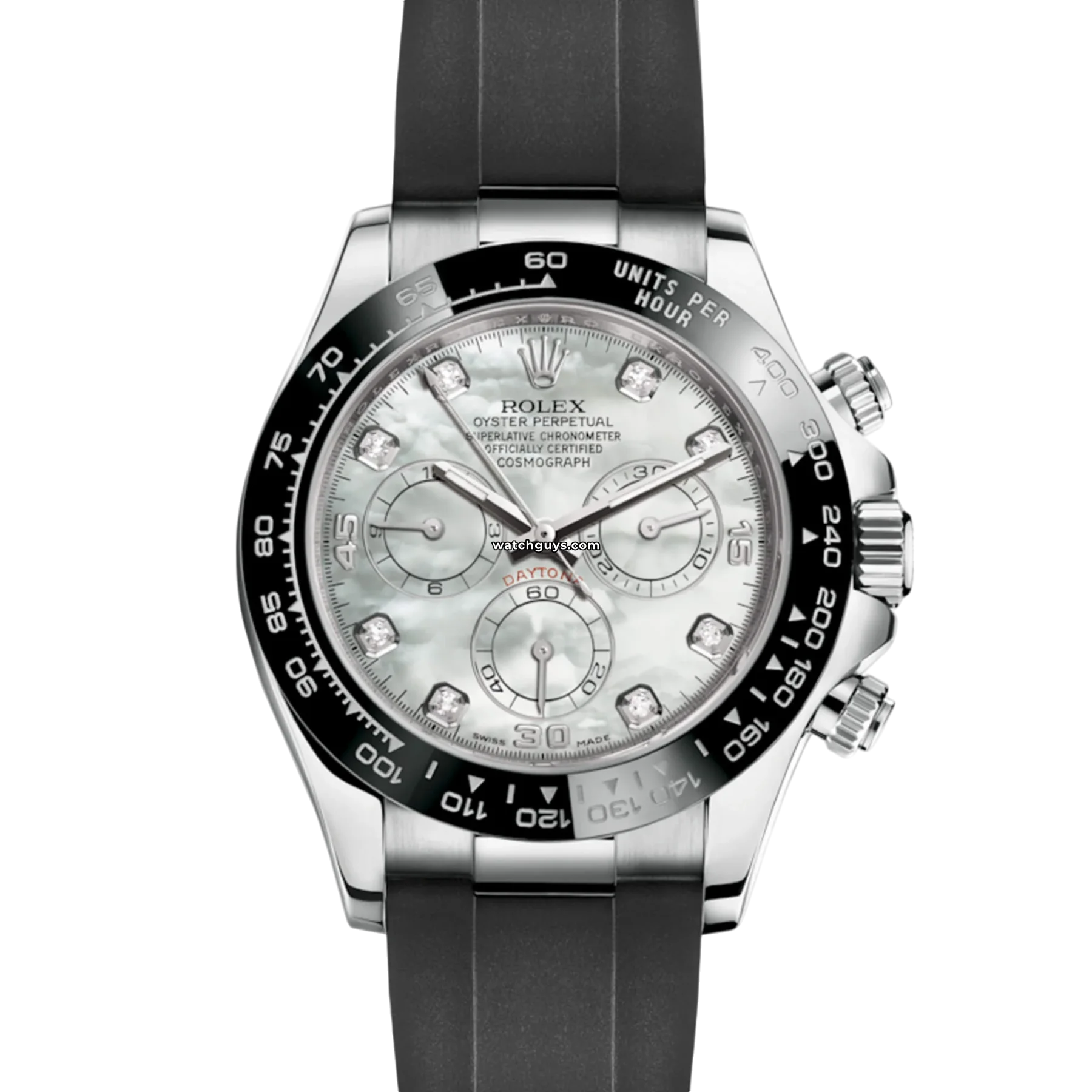 Women's Rolex Eco-Drive Design Watches-Rolex Daytona 116519LN Diamond Mother of Pearl