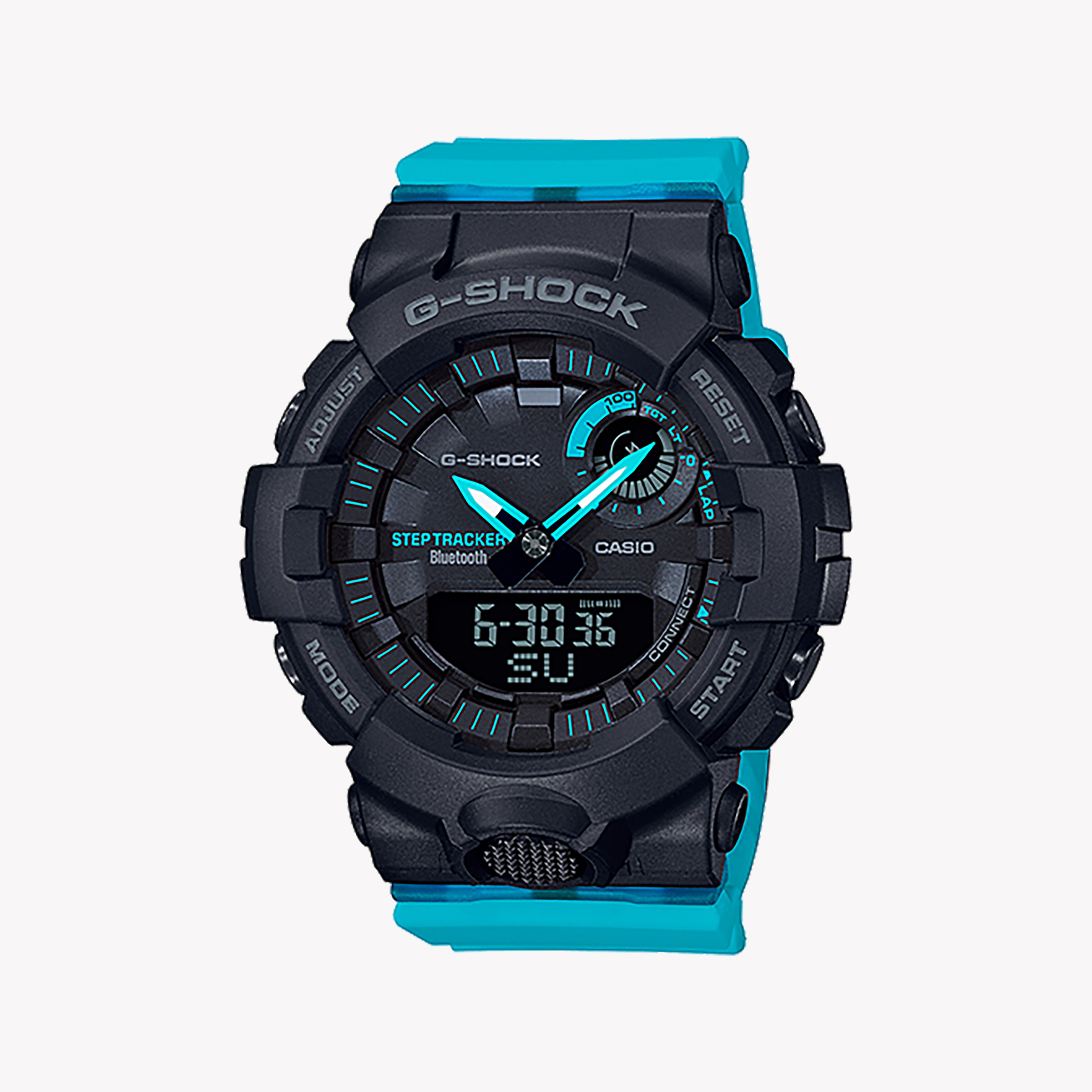 Men's Digital Watches for Law Enforcement-G-SHOCK GMA-B800SC-1A2DR - FEMININE POWERHOUSE: SPORTY BLACK & BLUE WOMEN'S WATCH