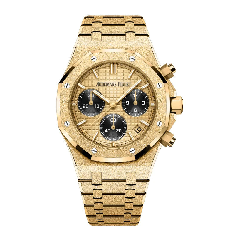 Men's Audemars Piguet Date Night Watches-Audemars Piguet Royal Oak Selfwinding Chronograph Frosted Yellow Gold 26240BA.GG.1324BA.01