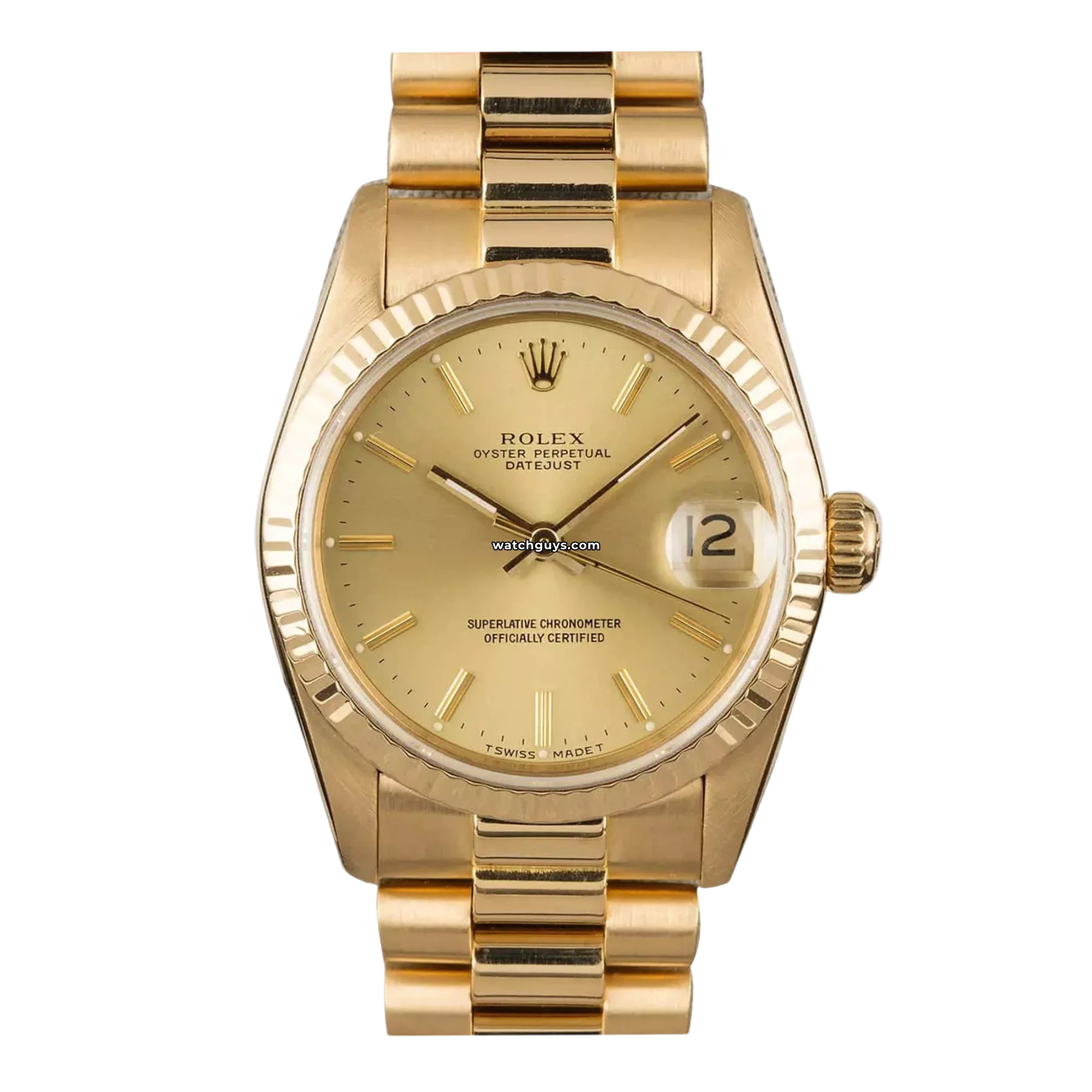 Women's Rolex Local Brand Watches-Rolex Datejust 68278 Champagne Index President