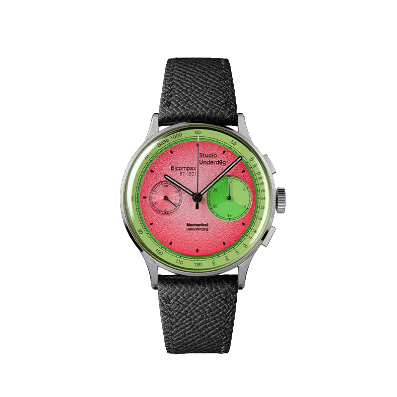 Women's Chronograph Watches for High-End Collectors-Studio Underd0g 01 SERIES Watermel0n