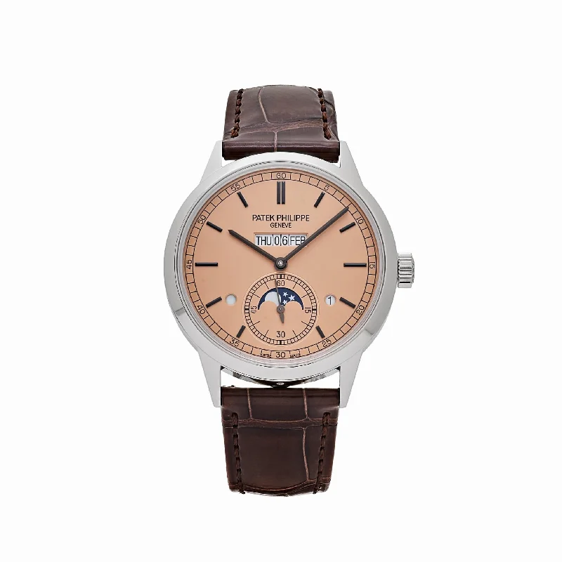 Men's Patek Philippe Watches for Retro Enthusiasts-Patek Philippe Grand Complications 5236P-010 In-Line Perpetual Calendar Platinum Salmon Dial(2024)