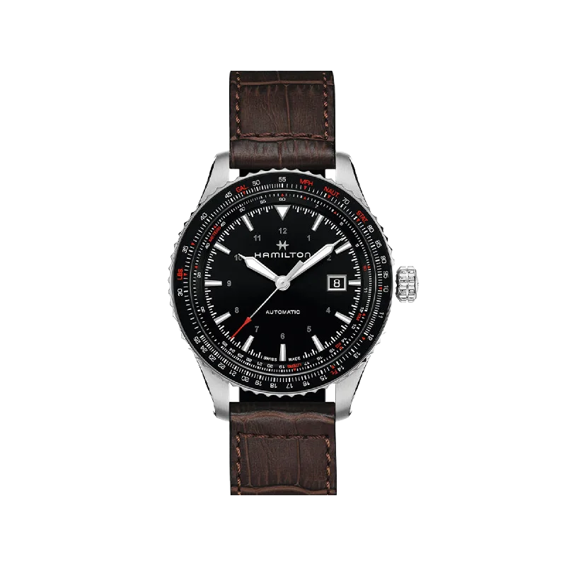 Women's Pilot Watches with Barometer Calibration-Hamilton Khaki Aviation Converter Auto