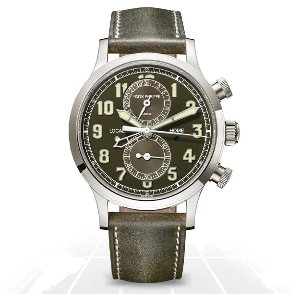 Men's Patek Philippe Watches for Navigation Instruments-Patek Philippe	Calatrava Pilot Travel Time Chronograph	5924G-010