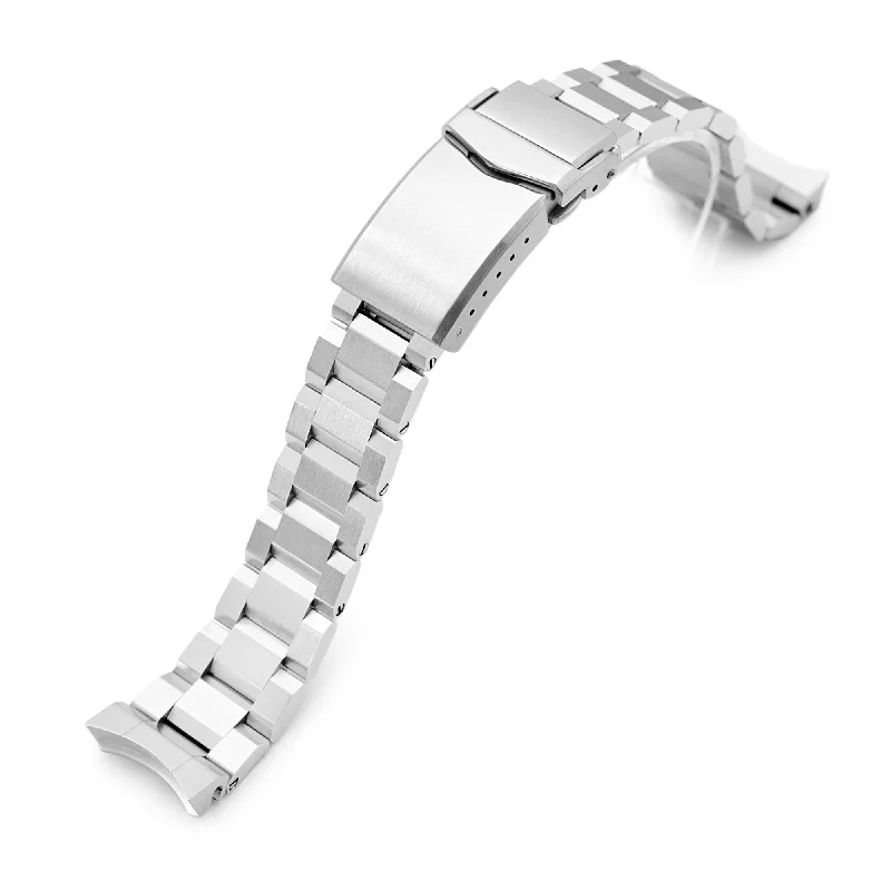 Men's Seiko Valentine's Day Watches-19mm Hexad III Watch Band for Grand Seiko 44GS SBGJ235 SBGJ201 SBGJ203, Stainless Steel - Brushed, V-Diver Clasp