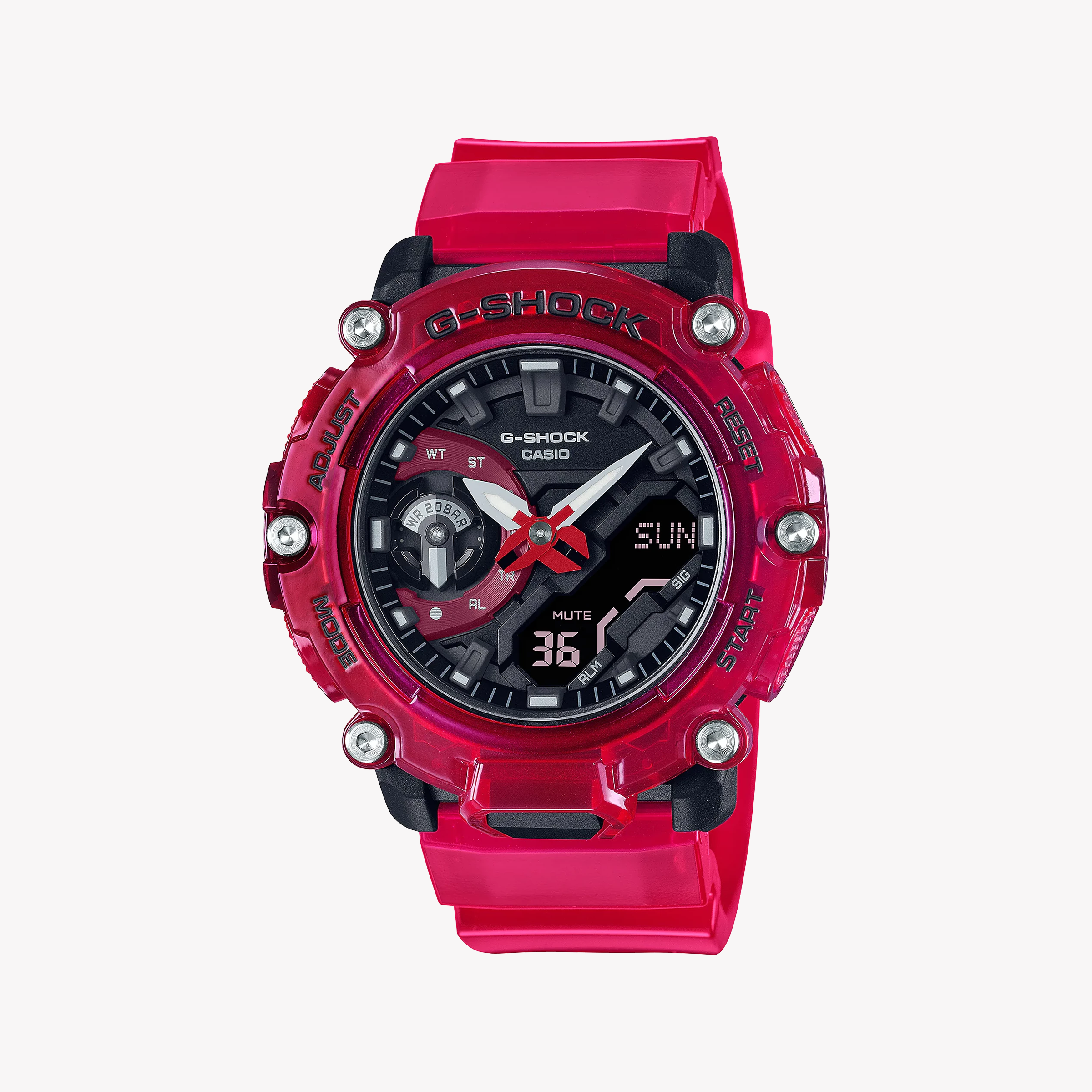 Men's Digital Watches with Barometer Calibration-G-SHOCK Women's Pink Resin Watch, Digital Dial | GA-2200SKL-4ADR