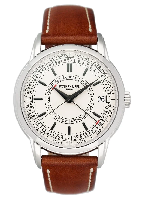Men's Patek Philippe Watches for Temperature Monitoring-Patek Philippe Complications 5212A Silver Dial Mens Watch Box Papers