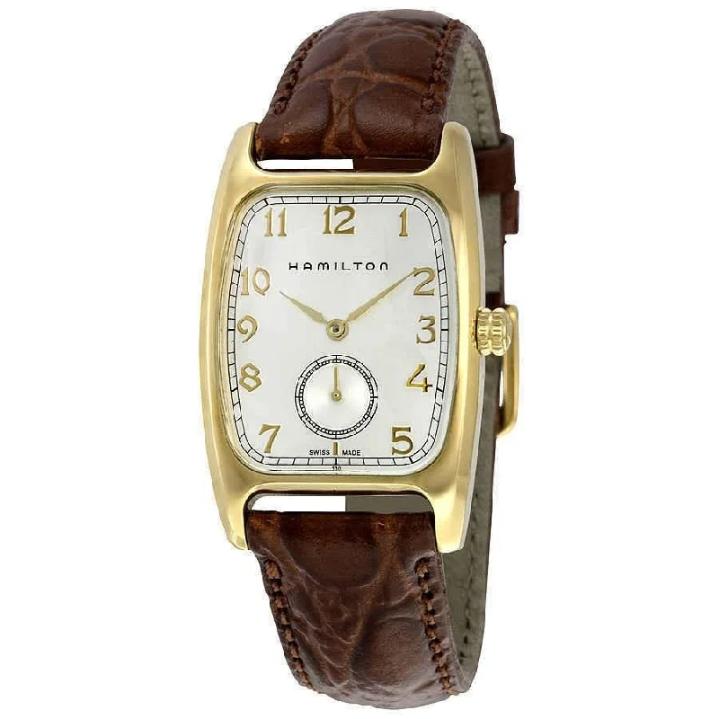 Men's Chronograph Watches for UV Protection-Hamilton Men's H13431553 American Classic Brown Leather Watch