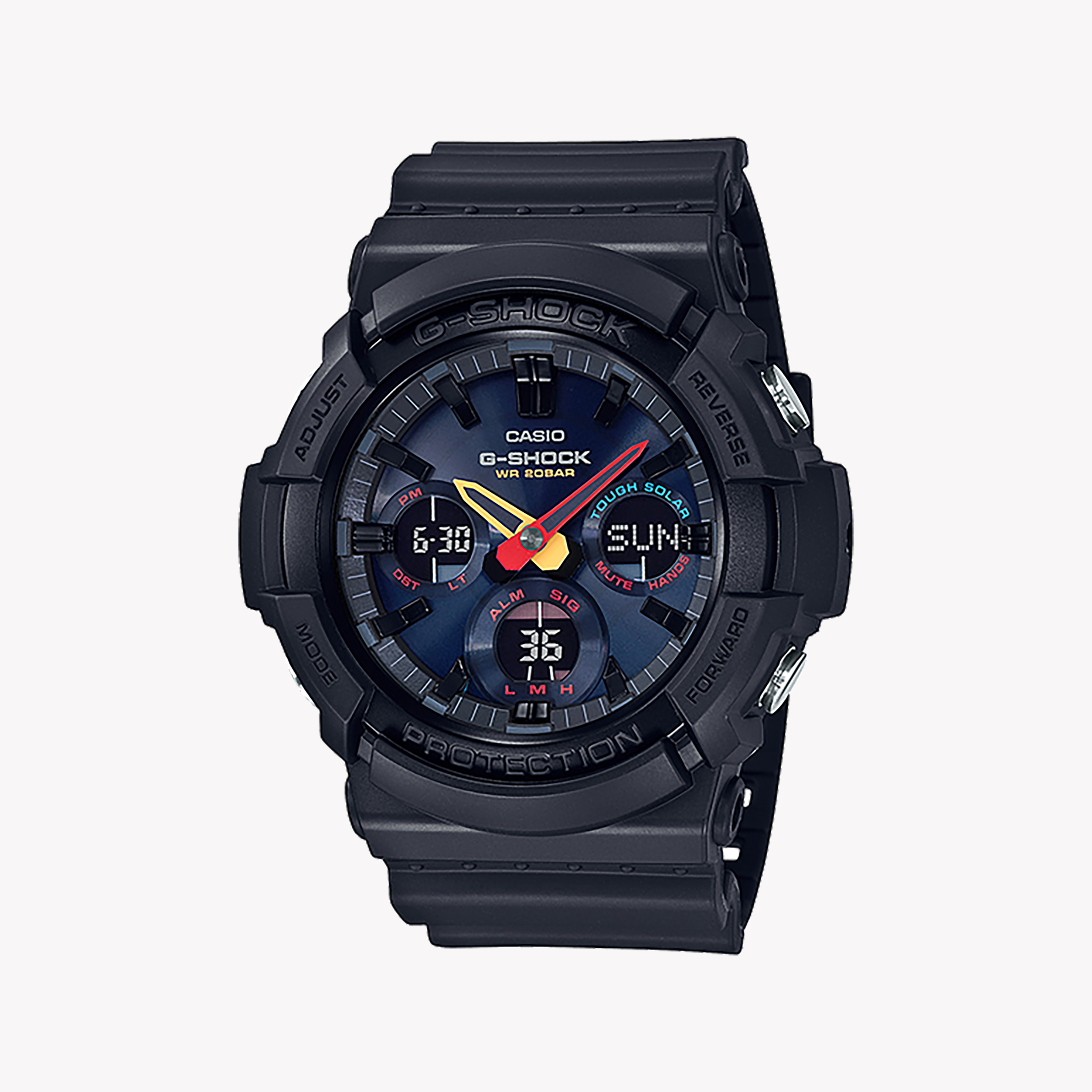 Men's Digital Watches for Radio Communication-CASIO G-SHOCK GAS-100BMC-1ADR SPORTY STYLE - RUGGED ELEGANCE FOR ADVENTUROUS MEN's Watch