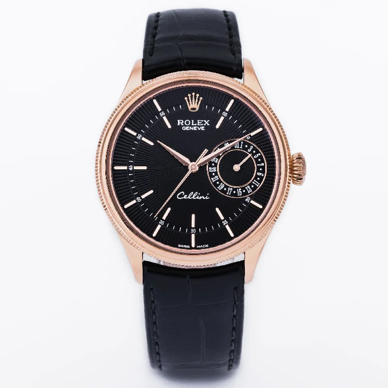 men's Rolex watches with world time function -​Rolex Cellini Date | REF. 50515 | 18k Rose Gold | 39mm | Box & Papers | 2021