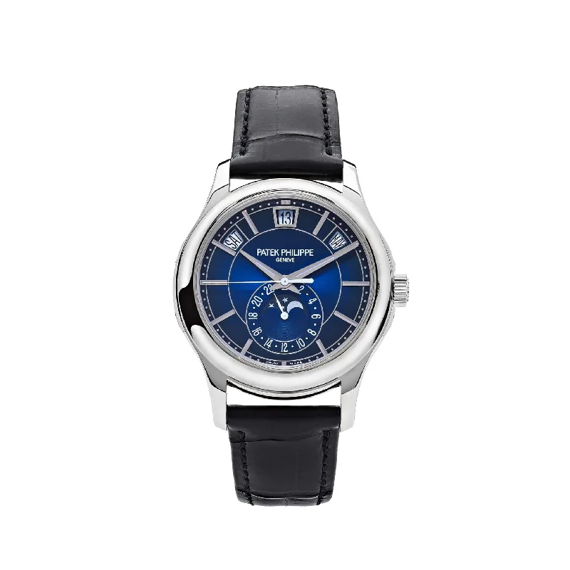 Men's Patek Philippe Watches for UV Protection-Patek Philippe Complications 5205G-013 Annual Calendar White Gold Blue Dial (2025)