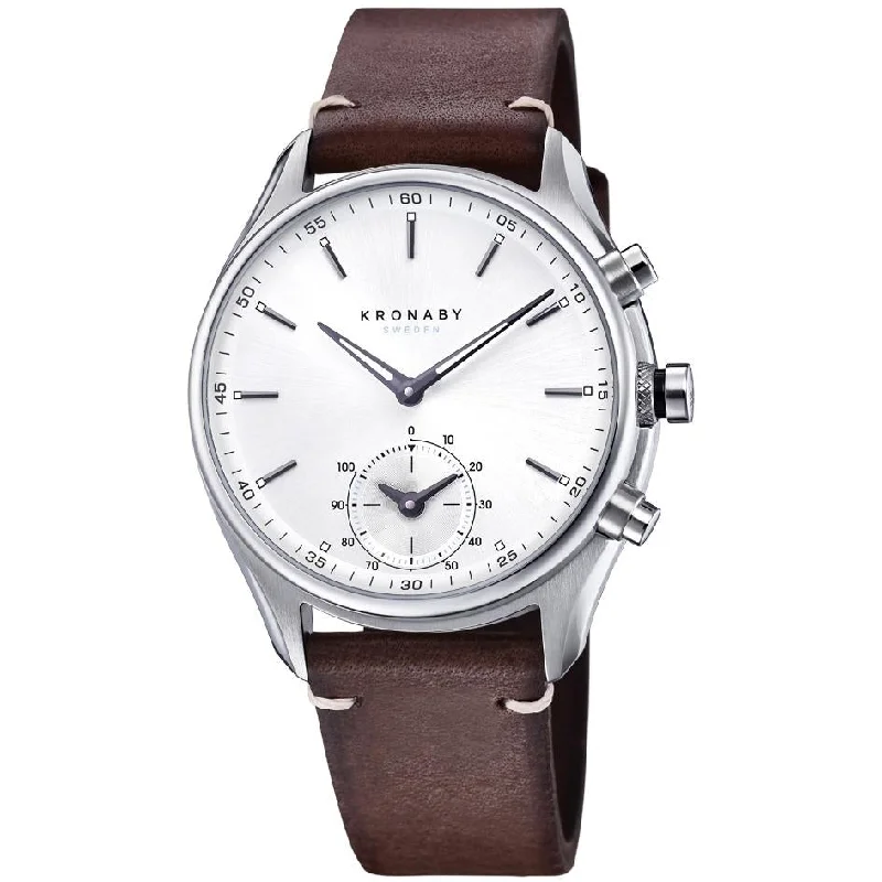 Kronaby S0714/1 Men's Brown Sekel Hybrid Smartwatch