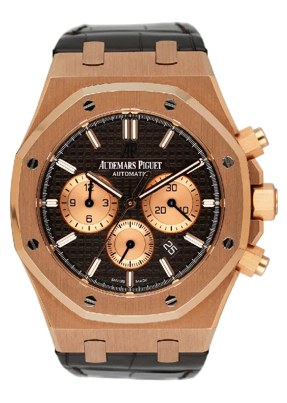 Men's Audemars Piguet Engraved Design Watches-Audemars Piguet Royal Oak 26331OR 18k Rose Gold Mens Watch Box Papers