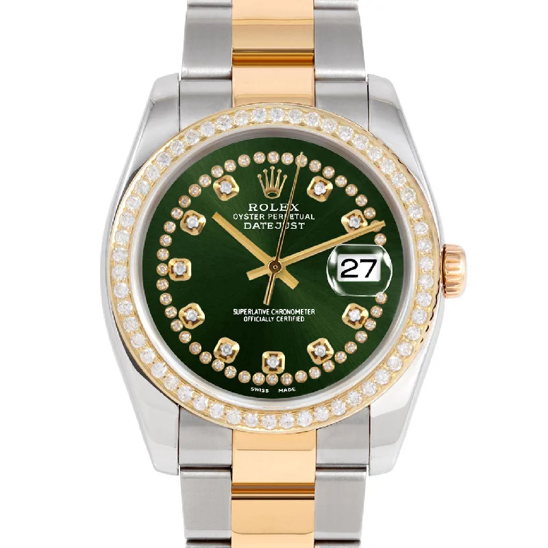 men's Rolex watches with minute repeater -​Rolex Datejust 36mm | 116233-GRN-STRD-BDS-OYS