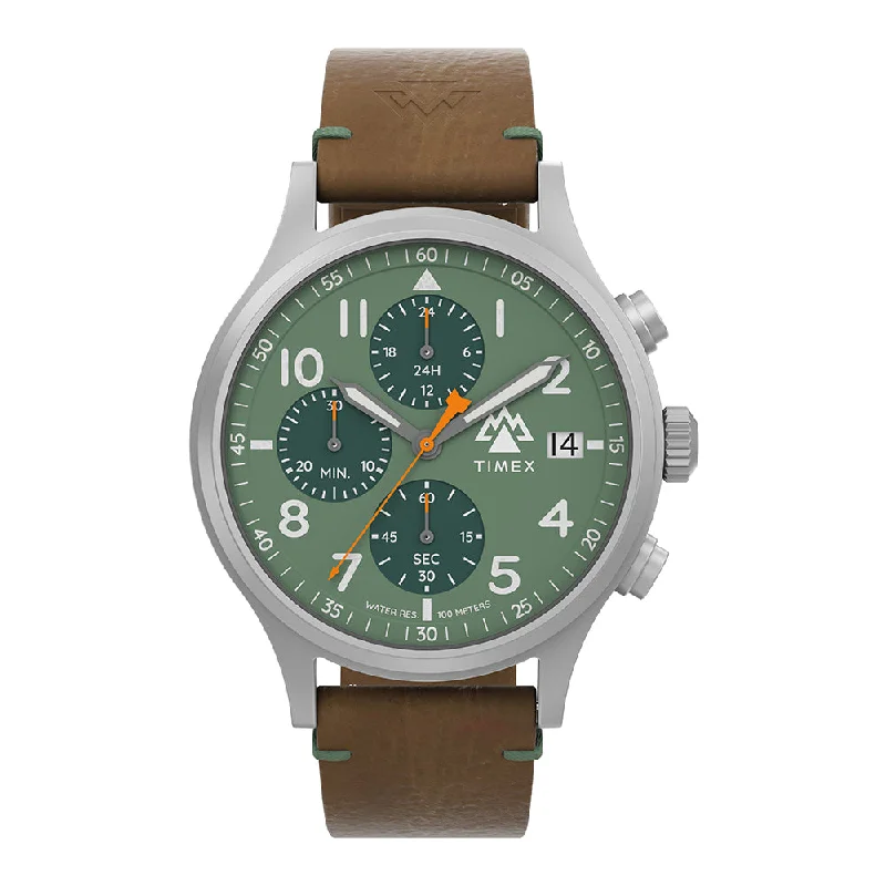 Men's Military Watches for Emergency Response Units-Expedition North® Sierra  42mm Leather Band