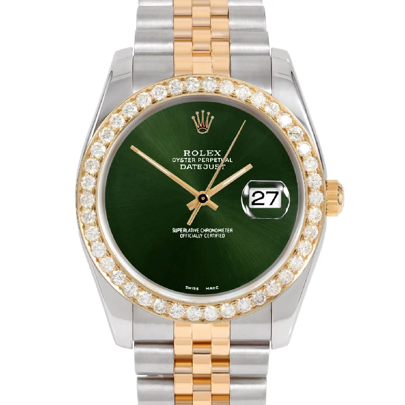 men's Rolex watches with Arabic numerals -​Rolex Datejust 36mm | 116233-GRN-NOHM-25CT-JBL