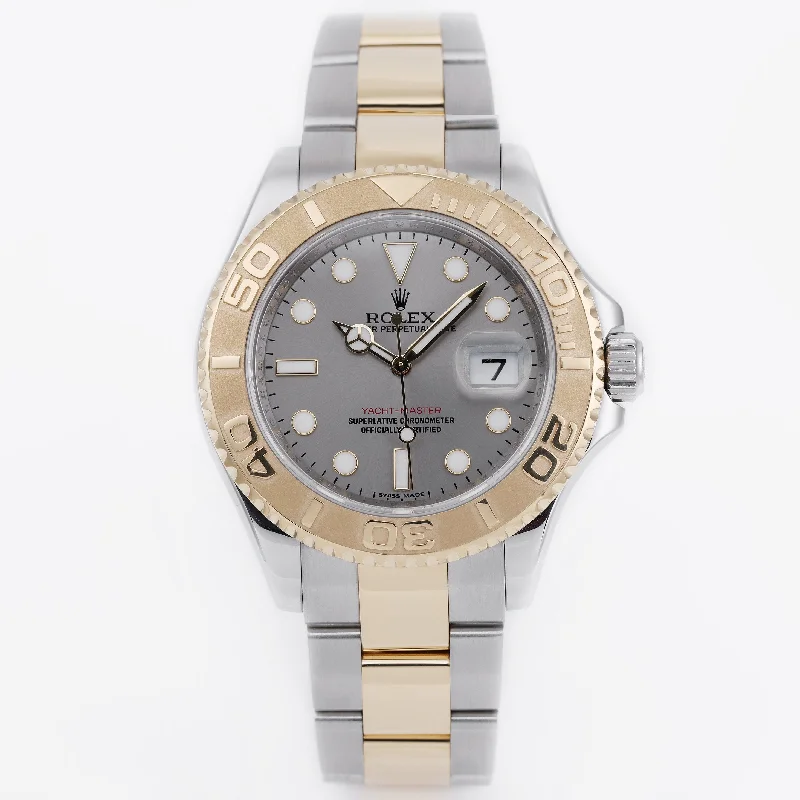 Rolex Datejust vs Day-Date comparison for men's dress watches -Rolex Yacht-Master 40 | REF. 16623 | Silver Dial | Stainless Steel & 18k Yellow Gold