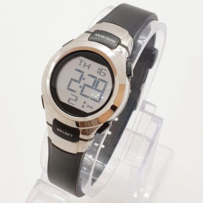 Women's Pilot Watches with Pilot's Watch Design-Vintage Armitron Sports Watch for Ladies | Digital Alarm Chronograph