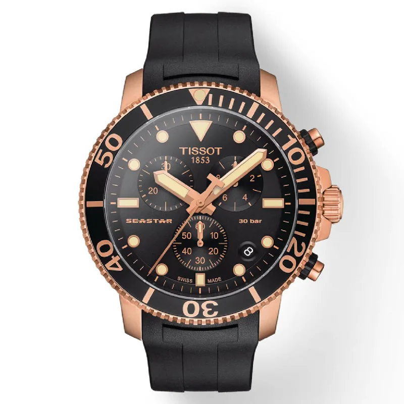 Women's Heritage Watches for Workouts-Tissot T-Sport Black Dial Men 45.5mm