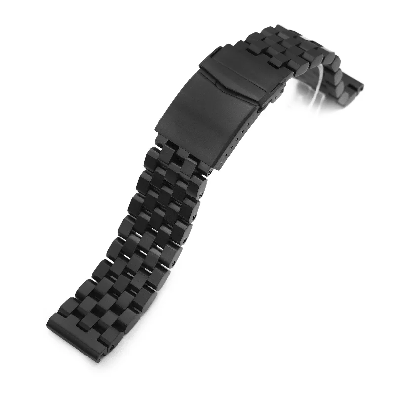 Men's Seiko Party Wear Watches-21mm Super Engineer II Watch Band compatible with Seiko Tuna SBBN013, 316L Stainless Steel Diamond-like Carbon (DLC coating) V-Clasp