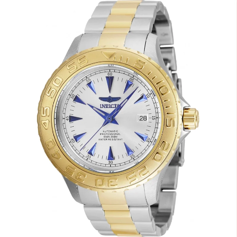 Men's Chronograph Watches for Navigation Instruments-Invicta Men's 2307 Pro Diver Automatic Gold-Tone and Silver Stainless Steel Watch