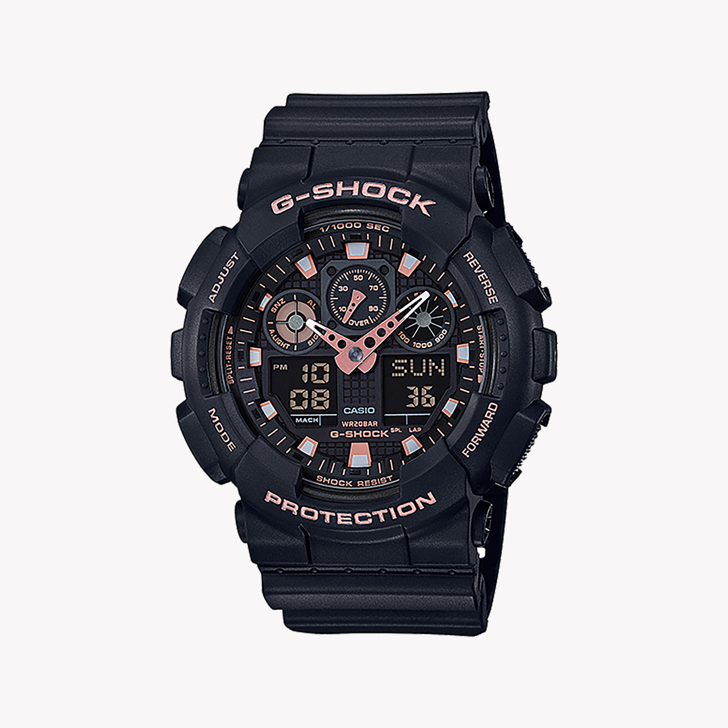 Men's Digital Watches with Thermometer Function-CASIO G-SHOCK GA-100GBX-1A4DR - BOLD RUGGED UNISEX TIMEPIECE FOR ADVENTUROUS SPIRITS