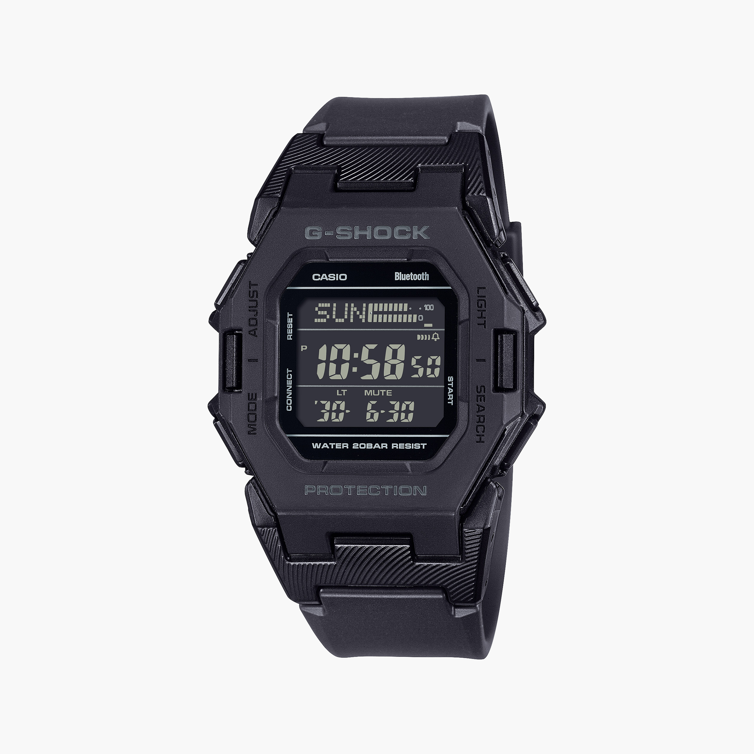 Men's Digital Watches for Military Personnel-Bold Performance Men's Resin All Black Watch | GD-B500-1ER