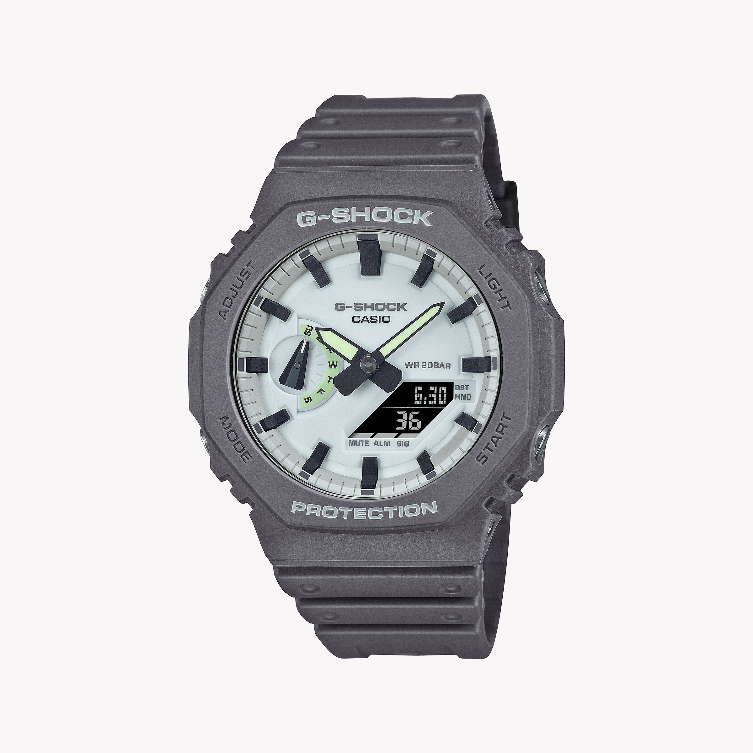 Men's Digital Watches for Military Personnel-G-SHOCK Men's Gray Resin Watch, Gray Case & Band | GA-2100HD-8ADR