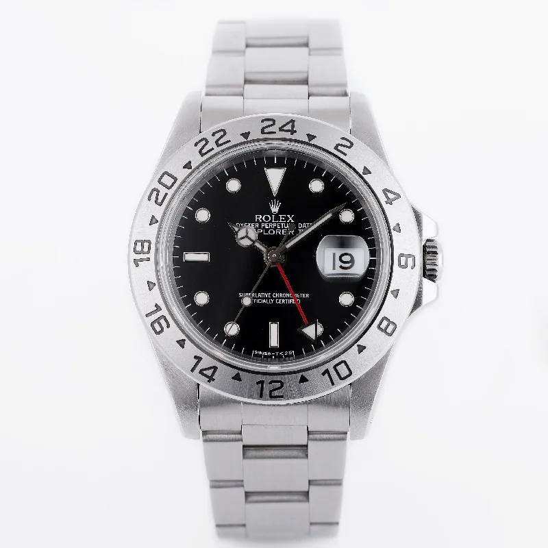 men's Rolex watches with sapphire bezel -​Rolex Explorer II | REF. 16570 | Black Dial | Stainless Steel | 1994 | Box & Papers